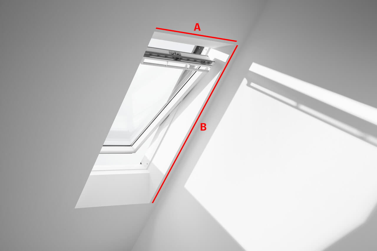 Image to show where to measure your roof window.