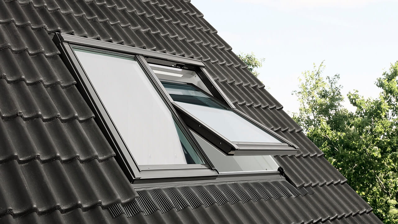 VELUX 2in1 windows installed on sloped roof