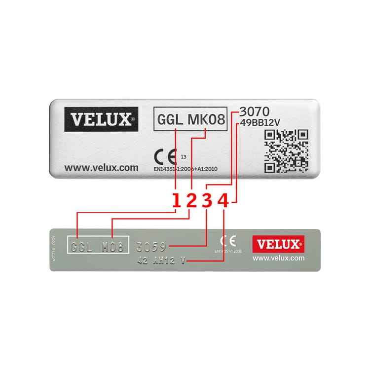 Marking instruction of the VELUC CE marking data plate