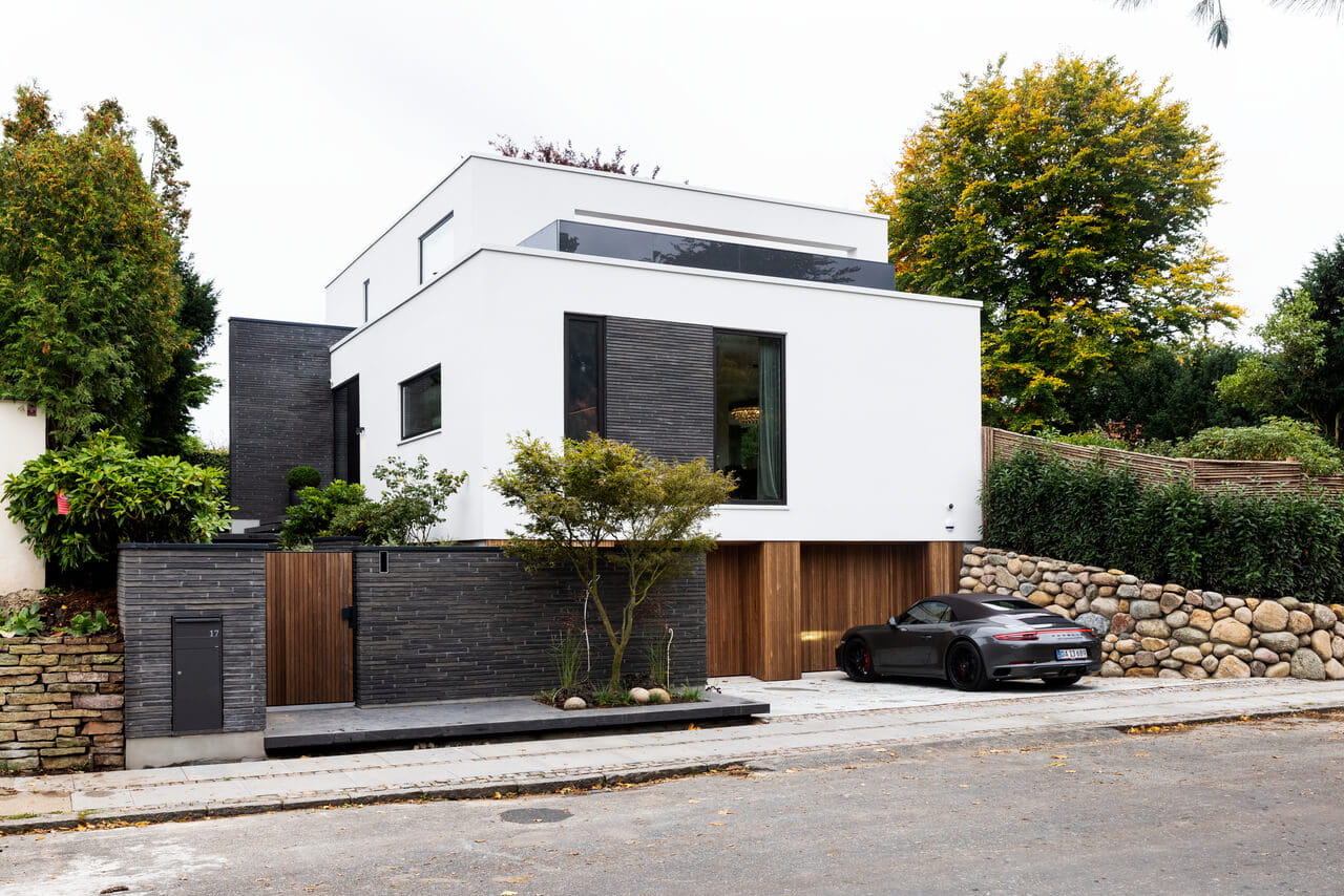 A new built house facade