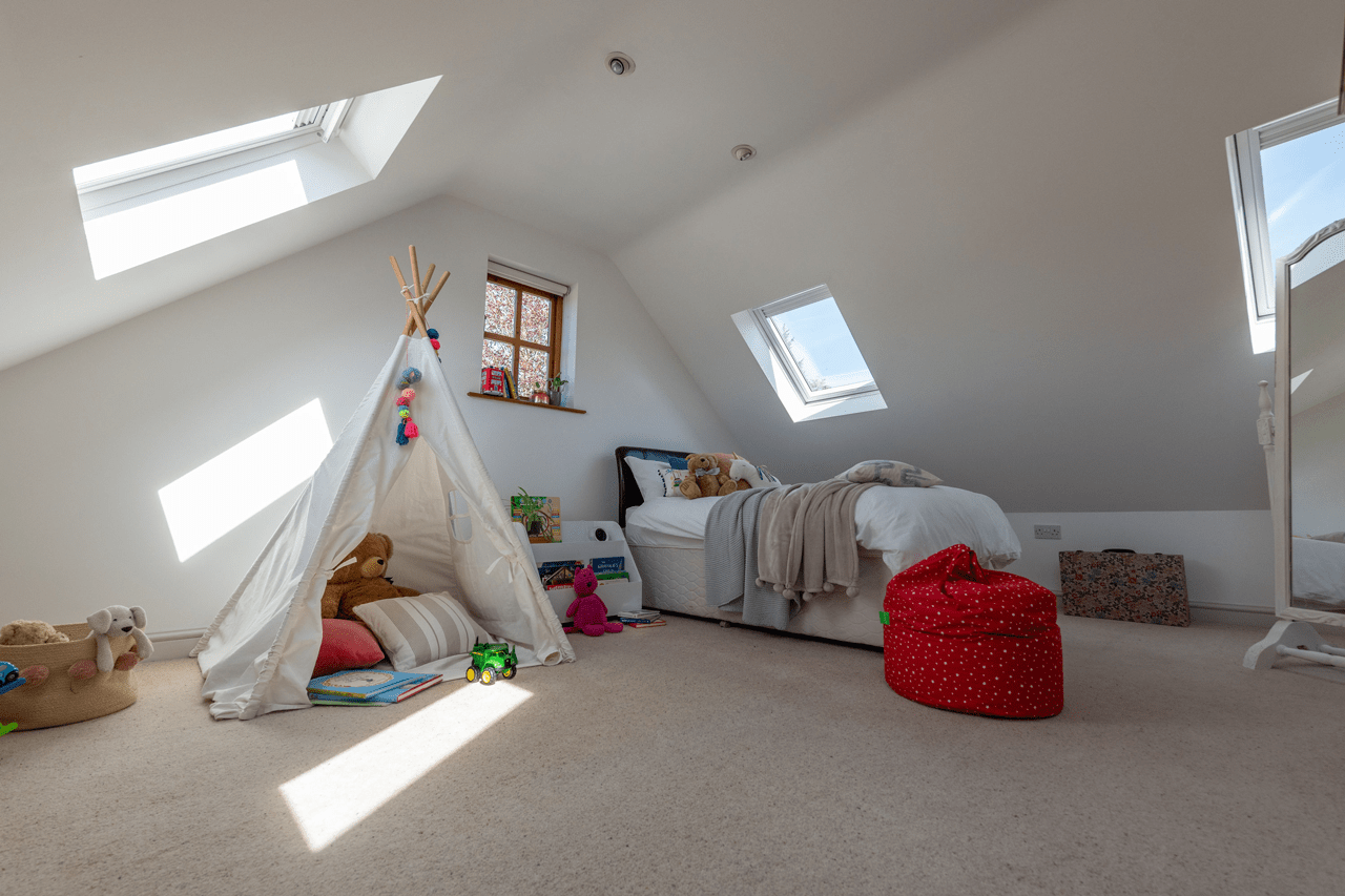 Designing an energy-efficient living space with roof windows-childs room