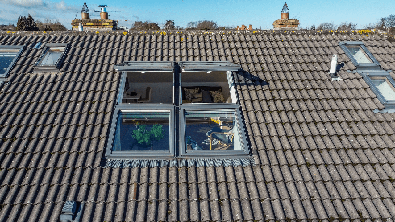 How to realise the potential of your attic space with roof windows - roof windows external view