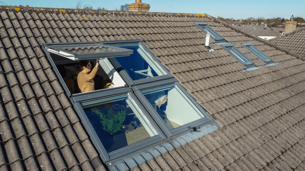 How to realise the potential of your attic space with roof windows -external view of window open